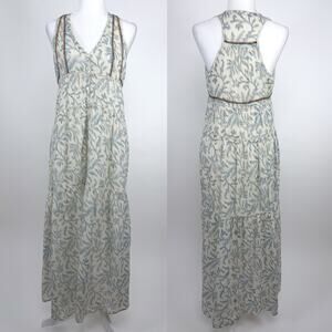 Love Stitch Boho Floral Gauzy Sleeveless Maxi Dress Size Small